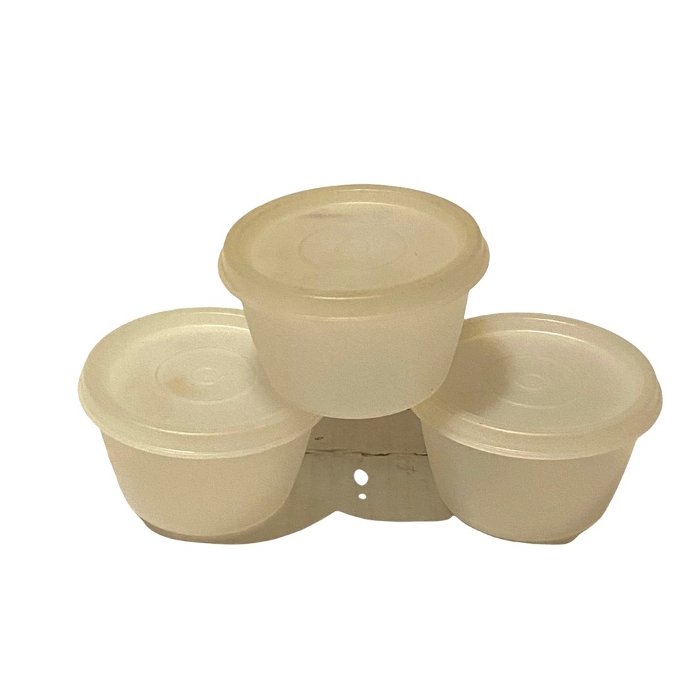 Vintage Tupperware Round Snack Containers Lot of 3 1505-6